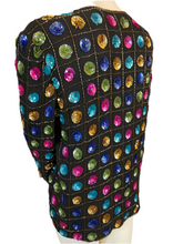 Charger l'image dans la galerie, Veste à sequins vintage taille 40