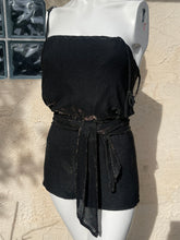 Charger l'image dans la galerie, Ensemble de plage : combishort et paréo métallisé taille 38