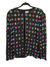 Charger l'image dans la galerie, Veste à sequins vintage taille 40