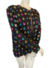 Charger l'image dans la galerie, Veste à sequins vintage taille 40