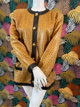 Charger l'image dans la galerie, Manteau en cuir d’autruche taille 40/42