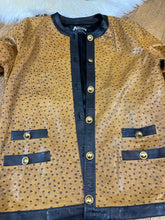 Charger l'image dans la galerie, Manteau en cuir d’autruche taille 40/42