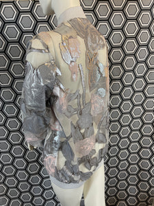 Bomber Gai Mattiolo argenté taille 38