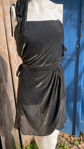 Ensemble de plage : combishort et paréo métallisé taille 38