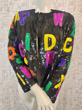 Charger l&#39;image dans la galerie, Incroyable veste à sequins vintage taille 40
