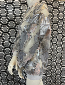 Bomber Gai Mattiolo argenté taille 38