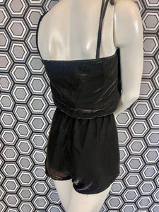 Ensemble de plage : combishort et paréo métallisé taille 38