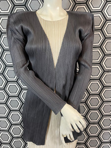 Veste gris foncé Pleats Please Issey Miyake
