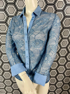 Chemisier en résille brodée Anne Fontaine taille 38