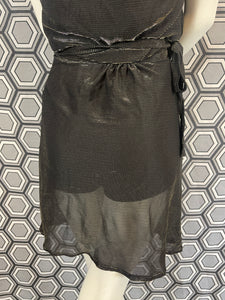 Ensemble de plage : combishort et paréo métallisé taille 38