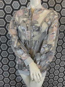 Bomber Gai Mattiolo argenté taille 38