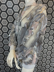 Bomber Gai Mattiolo argenté taille 38