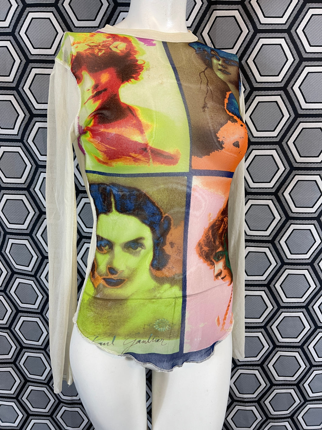 Haut mesh Jean Paul Gaultier soleil taille 38