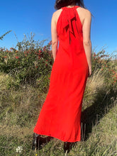 Charger l&#39;image dans la galerie, Robe longue rouge Yves Saint Laurent rive gauche taille 40
