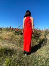 Charger l&#39;image dans la galerie, Robe longue rouge Yves Saint Laurent rive gauche taille 40
