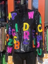 Charger l&#39;image dans la galerie, Incroyable veste à sequins vintage taille 40

