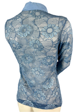 Charger l&#39;image dans la galerie, Chemisier en résille brodée Anne Fontaine taille 38
