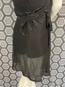 Ensemble de plage : combishort et paréo métallisé taille 38