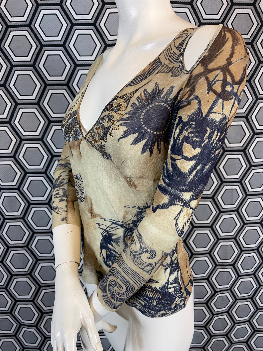 Haut en mesh Roberto Cavalli taille 42