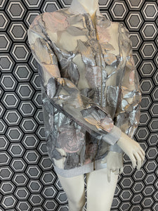 Bomber Gai Mattiolo argenté taille 38
