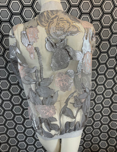 Bomber Gai Mattiolo argenté taille 38