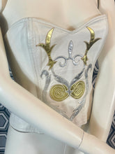 Charger l&#39;image dans la galerie, Incroyable bustier en cuir Jean Claude Jitrois taille 38
