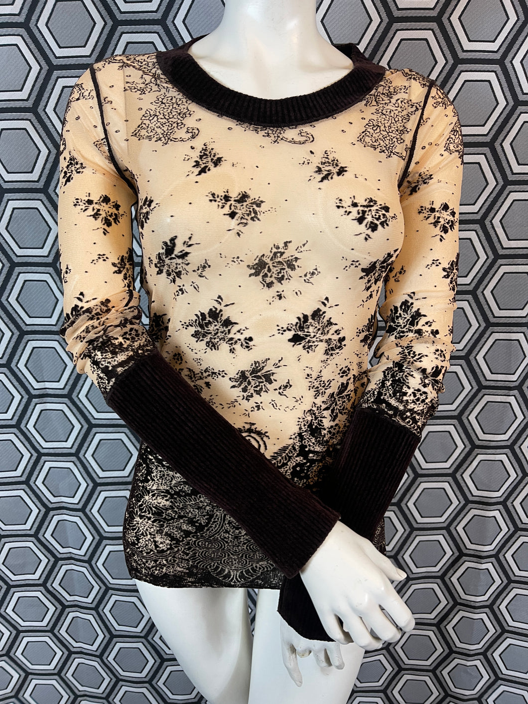 Haut en mesh Jean Paul Gaultier taille 38