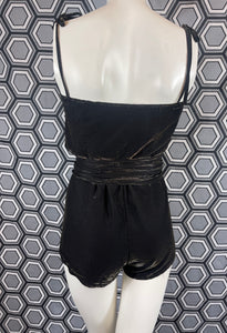 Ensemble de plage : combishort et paréo métallisé taille 38