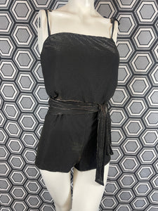 Ensemble de plage : combishort et paréo métallisé taille 38