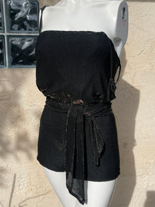 Ensemble de plage : combishort et paréo métallisé taille 38