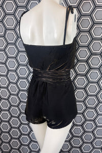 Ensemble de plage : combishort et paréo métallisé taille 38