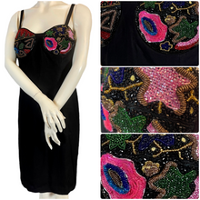 Charger l&#39;image dans la galerie, Exceptionnelle robe à perles Louis Feraud taille 42
