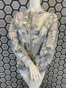 Bomber Gai Mattiolo argenté taille 38