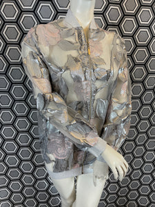 Bomber Gai Mattiolo argenté taille 38