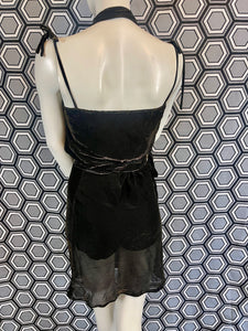 Ensemble de plage : combishort et paréo métallisé taille 38
