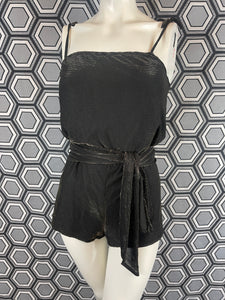Ensemble de plage : combishort et paréo métallisé taille 38