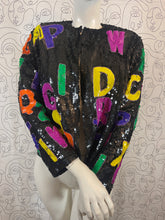 Charger l&#39;image dans la galerie, Incroyable veste à sequins vintage taille 40
