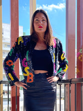 Charger l&#39;image dans la galerie, Incroyable veste à sequins vintage taille 40
