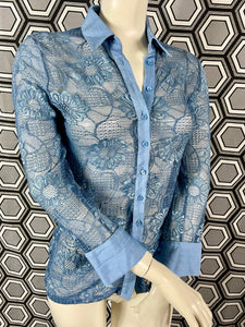 Chemisier en résille brodée Anne Fontaine taille 38