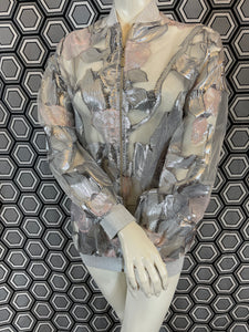 Bomber Gai Mattiolo argenté taille 38