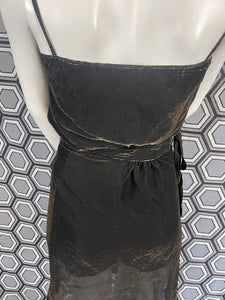 Ensemble de plage : combishort et paréo métallisé taille 38
