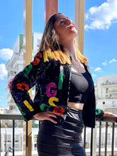 Charger l&#39;image dans la galerie, Incroyable veste à sequins vintage taille 40
