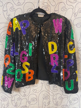 Charger l&#39;image dans la galerie, Incroyable veste à sequins vintage taille 40
