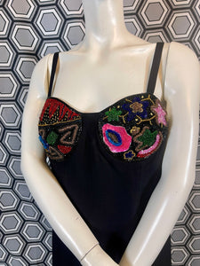 Exceptionnelle robe à perles Louis Feraud taille 42