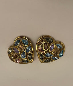 Boucles cœur vintage Yves Saint Laurent