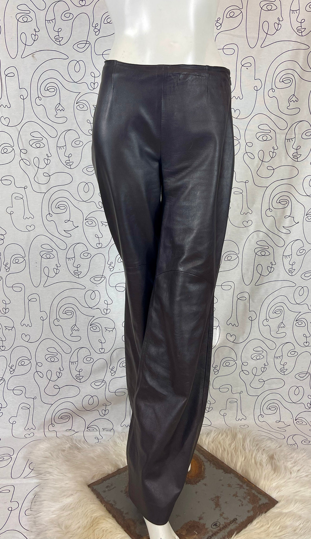 Pantalon en cuir Mugler taille 36