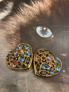 Boucles cœur vintage Yves Saint Laurent