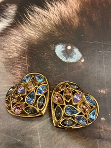 Boucles cœur vintage Yves Saint Laurent