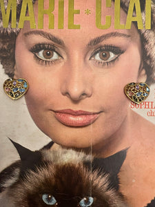 Boucles cœur vintage Yves Saint Laurent
