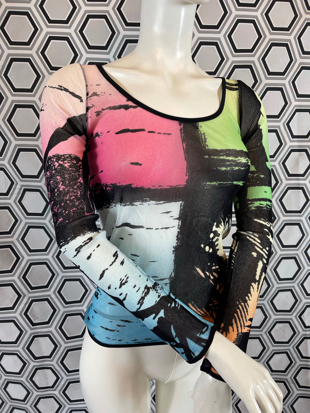 Haut Jean-Paul Gaultier mesh taille 36